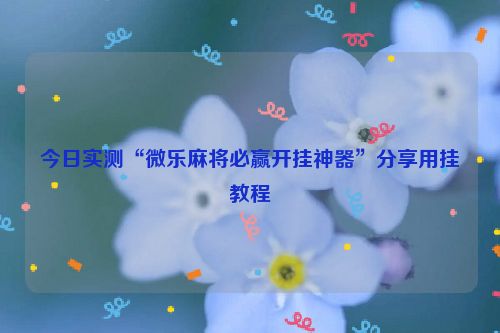 今日实测“微乐麻将必赢开挂神器”分享用挂教程